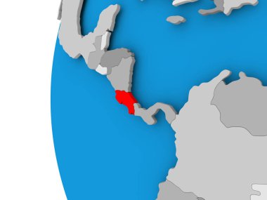 Kosta Rika Haritası siyasi dünya üzerinde