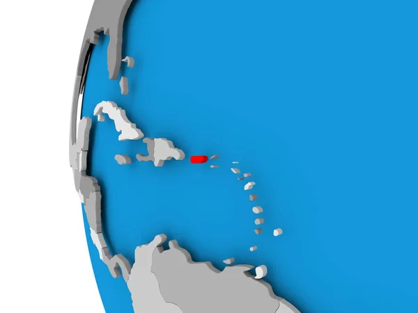 Map of Puerto Rico on political globe — Stock Photo, Image