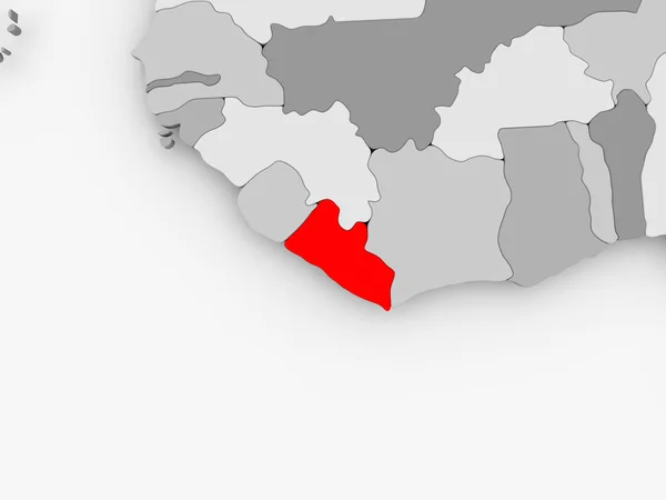 Карта Ліберії — стокове фото