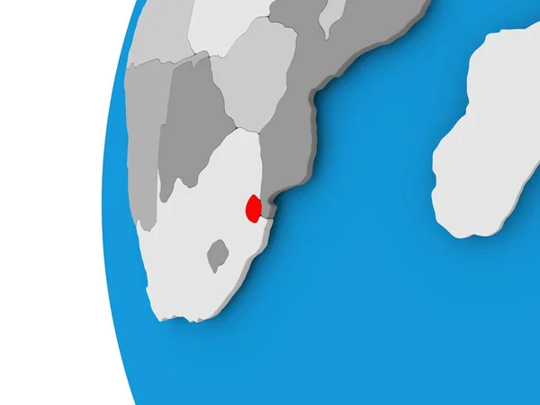 Mapa de Swazilandia en el mundo político —  Fotos de Stock