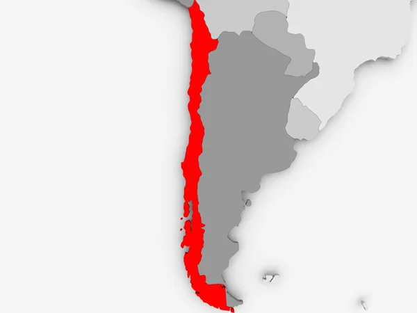 El mapa de Chile — Foto de Stock