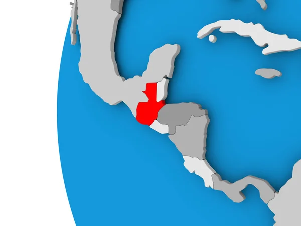 Karta över Guatemala på politiska jordglob — Stockfoto