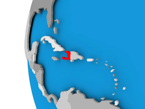 Mapa do Haiti no mundo político — Fotografia de Stock