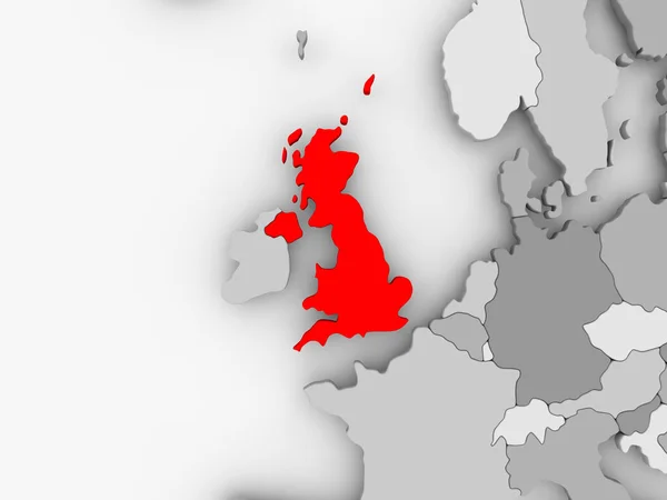 Карта Соединенного Королевства — стоковое фото
