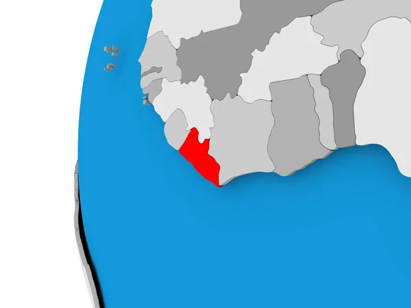 Mapa de Liberia en el mundo político — Foto de Stock