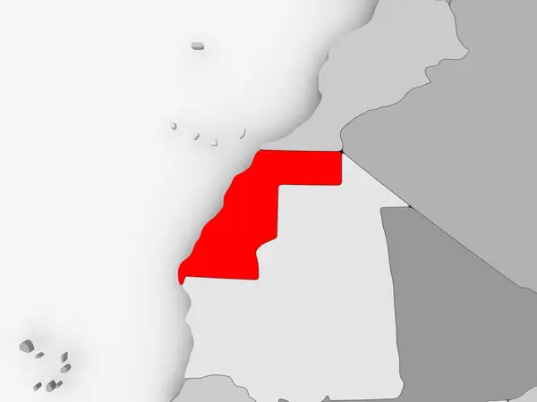 La mappa di Sahara Occidentale — Foto Stock