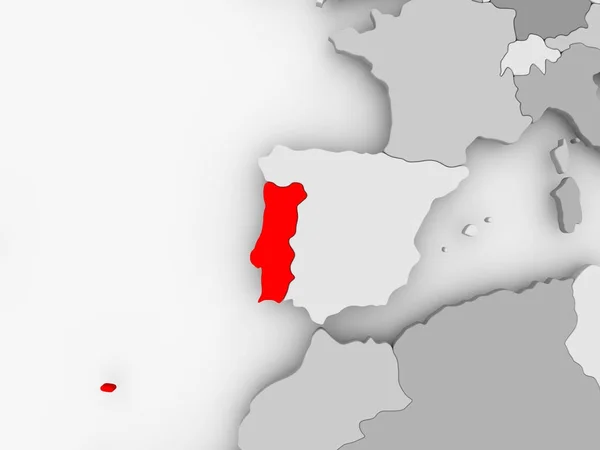 Mapa Portugalska — Stock fotografie
