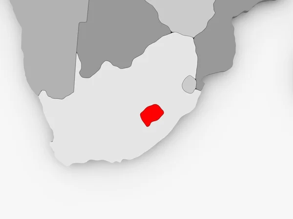 Karta över lesotho — Stockfoto