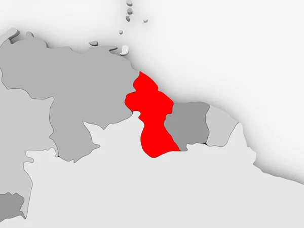 Карта Гайаны — стоковое фото