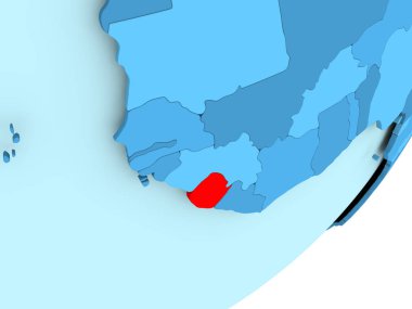 Sierra Leone haritada mavi siyasi dünya