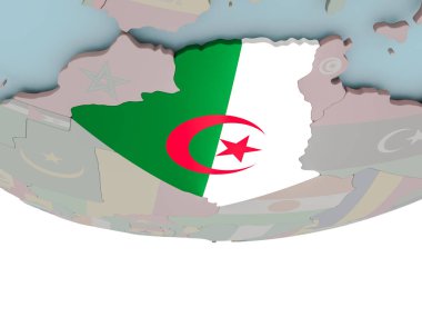 Cezayir bayrağı dünya üzerinde