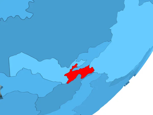 Mapa Tadżykistan na niebieski Globus polityczny — Zdjęcie stockowe