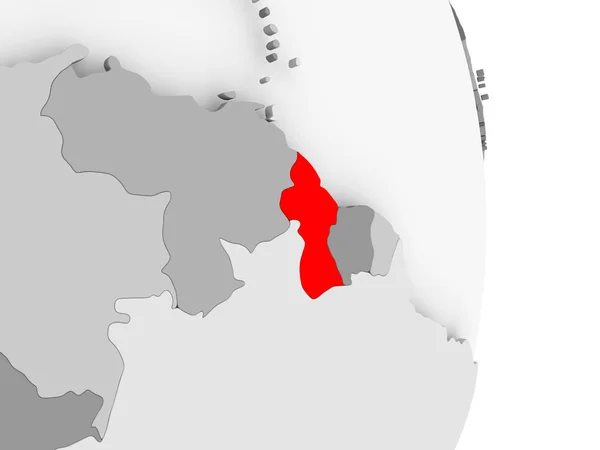 회색 정치 세계에 가이아나 — 스톡 사진