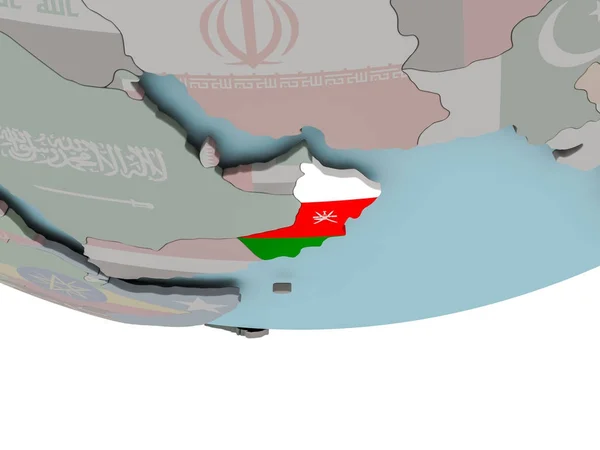 세계에 플래그 오만 — 스톡 사진
