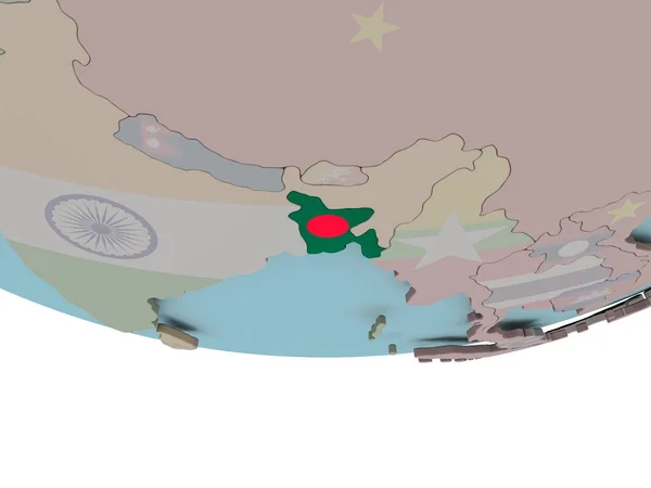Бангладеш з прапором по всьому світу — стокове фото