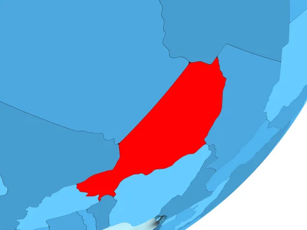 青の政治世界にニジェールの地図 — ストック写真