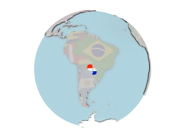 Paraguay med flagga på Globen — Stockfoto
