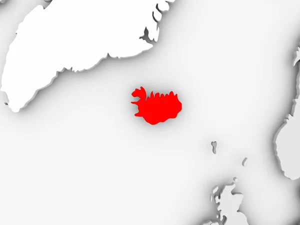 El mapa de Islandia —  Fotos de Stock