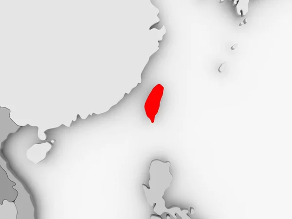 Mapa Tajwan — Zdjęcie stockowe