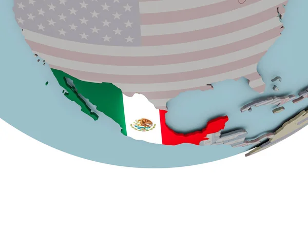 México con bandera en globo — Foto de Stock