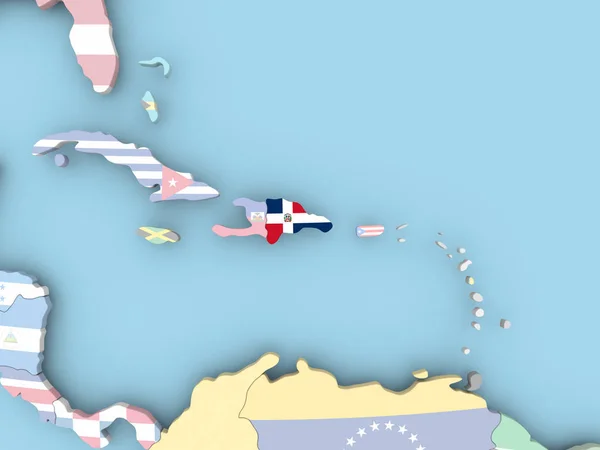 Zászló a globe Honduras Térkép — Stock Fotó