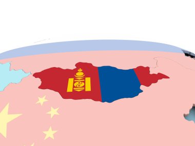 Parlak küre Moğolistan bayrağı