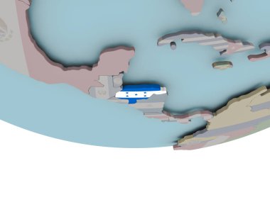 Honduras dünya üzerinde bayrak ile