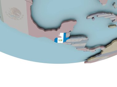 Guatemala bayrağı dünya üzerinde