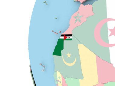 Batı Sahra bayrağı siyasi dünya üzerinde