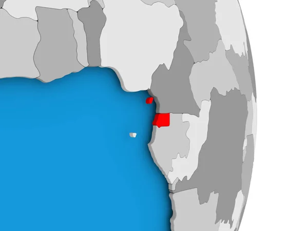 Equatorial Guinea on globe — Stock Photo, Image
