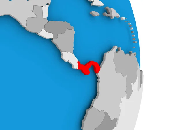 Panama auf globus — Stockfoto