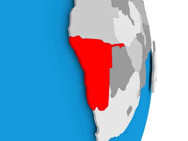 Namibia auf dem Globus — Stockfoto