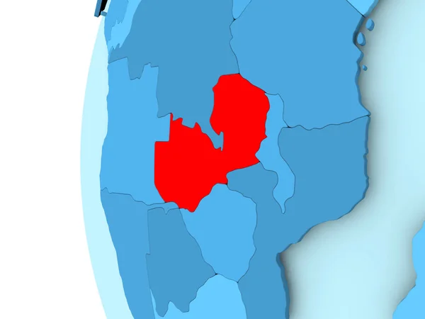 Mapa z Zambii — Zdjęcie stockowe