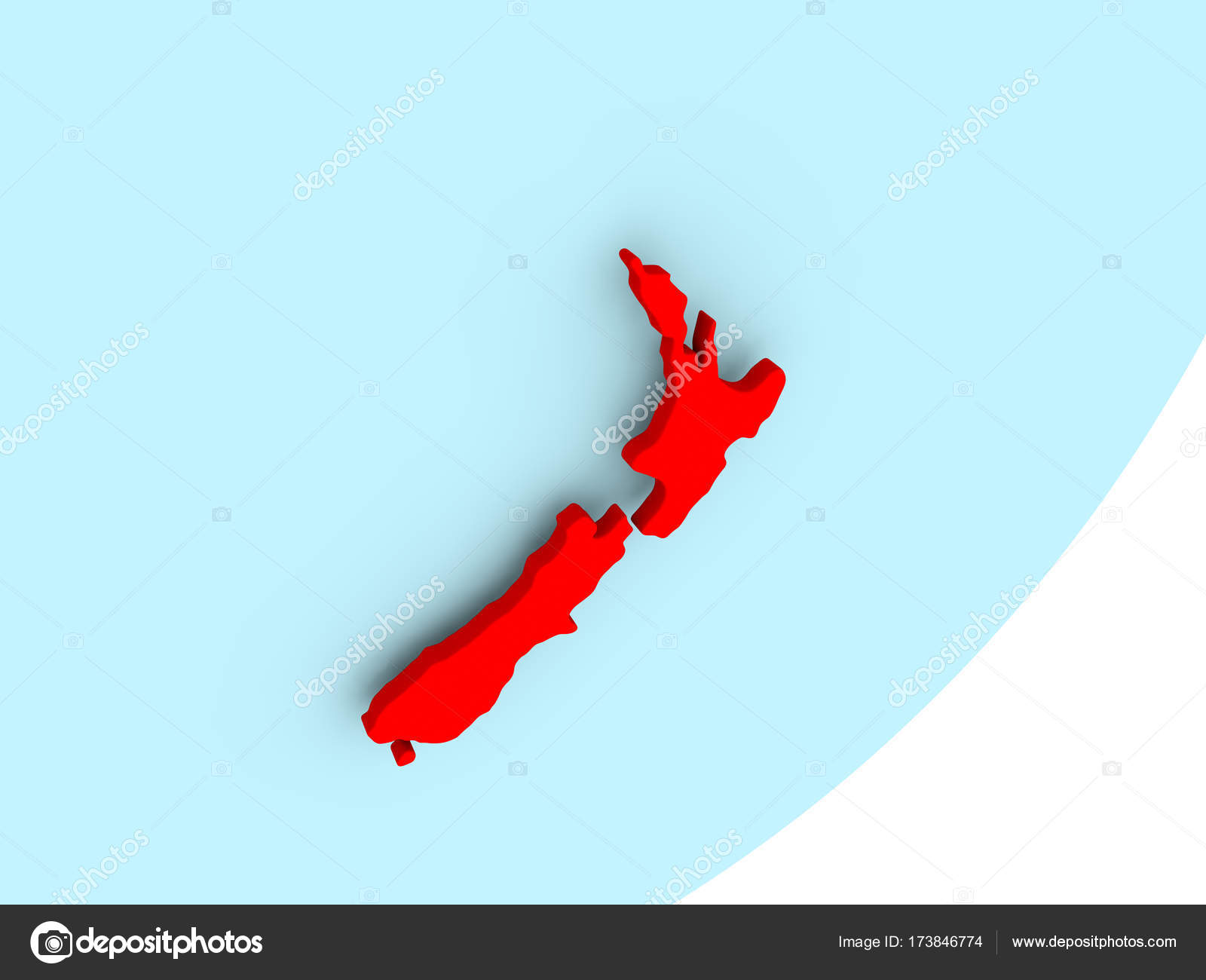 Carte De La Nouvelle Zélande Sur Globe Politique Bleu