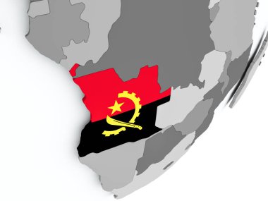 Harita Angola bayrağı