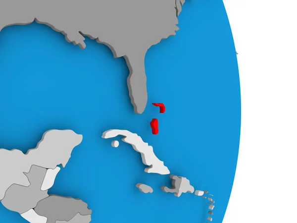 Bahamas auf dem Globus — Stockfoto
