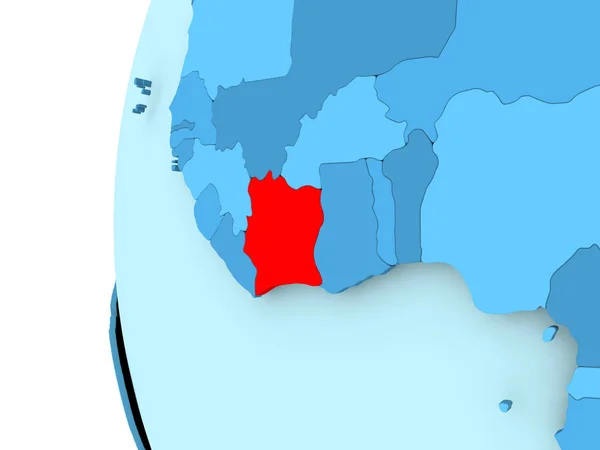 Карта Кот-д "Ивуара — стоковое фото