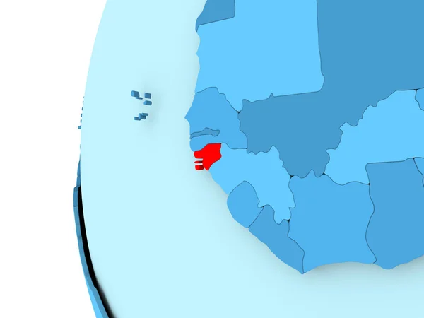 Карта Гвинеи-Бисау — стоковое фото