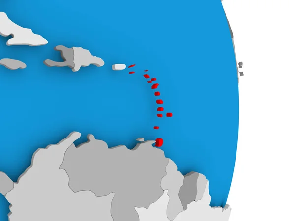 Karibik na zeměkouli — Stock fotografie