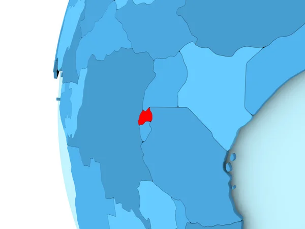 O mapa de Ruanda — Fotografia de Stock