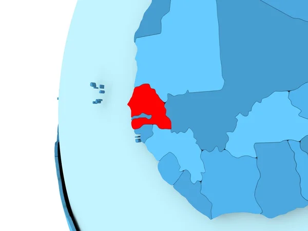 Карта Сенегал — стокове фото