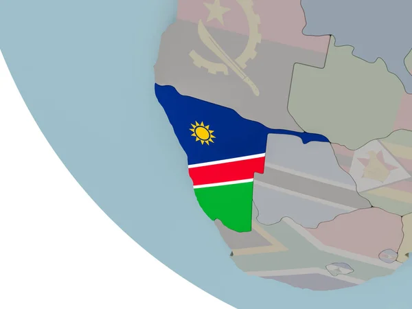 Namibia mit fahne illustration — Stockfoto