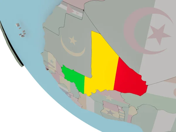 Mali s vlajkou ilustrace — Stock fotografie