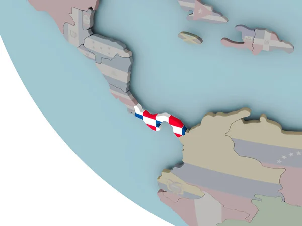 Panama s vlajkou ilustrace — Stock fotografie