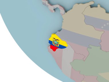 Ekvator ile bayrak illüstrasyon