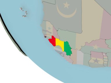 Gine bayrağı çizim ile