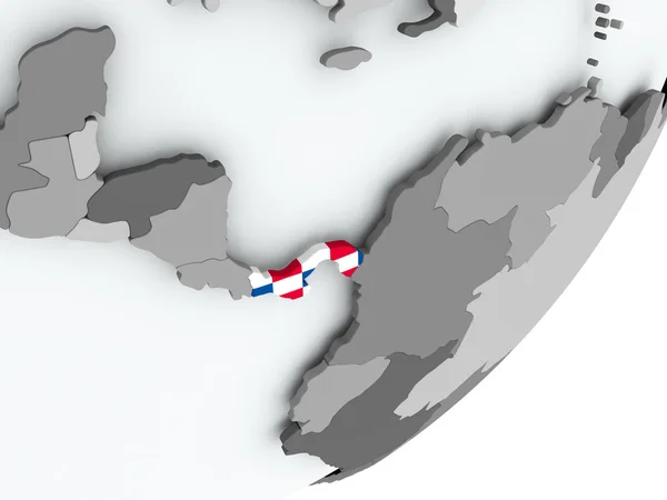 Bandera de Panamá en el mapa —  Fotos de Stock