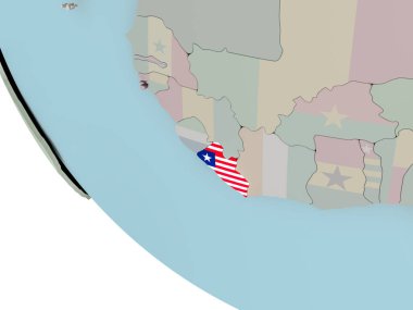 Bayrak illüstrasyonlu Liberya