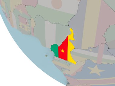 Kamerun bayrağı çizim ile