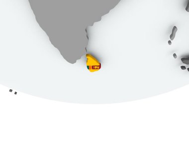 Sri Lanka bayrak dünya üzerinde